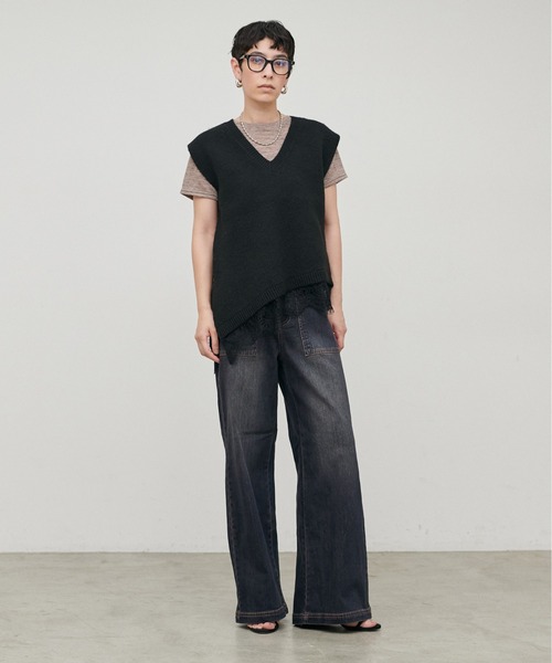 LARUTA（ラルータ）の「【LARUTA】［接触冷感・UVカット］ベイカーデニム（デニムパンツ・レディース・サックスブルー/ブルー・SMALL/MEDIUM）」の12枚目の写真