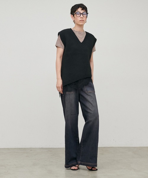 LARUTA（ラルータ）の「【LARUTA】［接触冷感・UVカット］ベイカーデニム（デニムパンツ・レディース・サックスブルー/ブルー・SMALL/MEDIUM）」の13枚目の写真