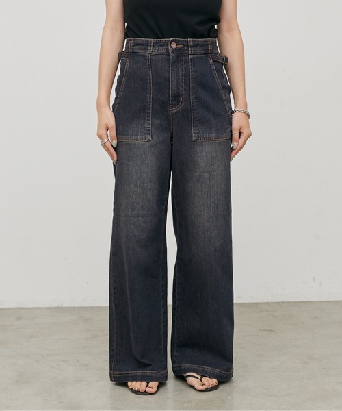 LARUTA（ラルータ）の「【LARUTA】［接触冷感・UVカット］ベイカーデニム（デニムパンツ・レディース・サックスブルー/ブルー・SMALL/MEDIUM）」の14枚目の写真