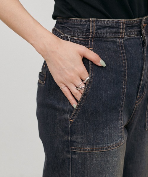 LARUTA（ラルータ）の「【LARUTA】［接触冷感・UVカット］ベイカーデニム（デニムパンツ・レディース・サックスブルー/ブルー・SMALL/MEDIUM）」の19枚目の写真