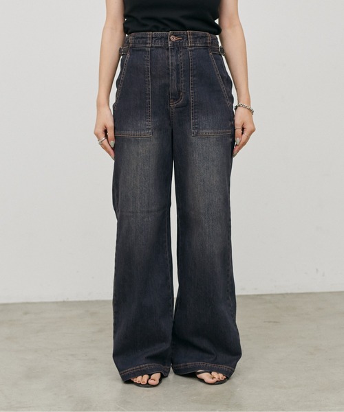 LARUTA（ラルータ）の「【LARUTA】［接触冷感・UVカット］ベイカーデニム（デニムパンツ・レディース・サックスブルー/ブルー・SMALL/MEDIUM）」の22枚目の写真