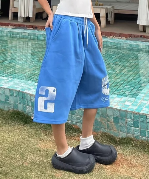 Vipoa(ヴィポア)の「Loose logo sweat shorts(スウェットパンツ・レディース・ブラック/ブルー・FREE)」の18枚目の写真