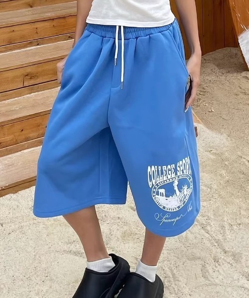 Vipoa(ヴィポア)の「Loose logo sweat shorts(スウェットパンツ・レディース・ブラック/ブルー・FREE)」の20枚目の写真