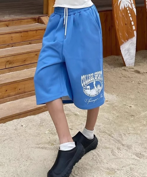 Vipoa(ヴィポア)の「Loose logo sweat shorts(スウェットパンツ・レディース・ブラック/ブルー・FREE)」の22枚目の写真