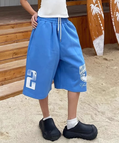 Vipoa(ヴィポア)の「Loose logo sweat shorts(スウェットパンツ・レディース・ブラック/ブルー・FREE)」の21枚目の写真
