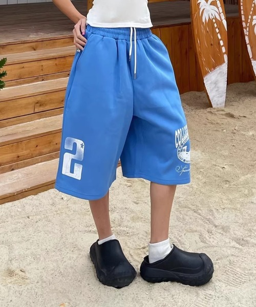 Vipoa(ヴィポア)の「Loose logo sweat shorts(スウェットパンツ・レディース・ブラック/ブルー・FREE)」の19枚目の写真