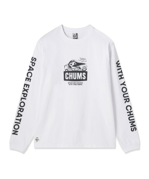CHUMS(チャムス)の「【CHUMS】Space Booby Brushed L/S T-Shirt(Tシャツ/カットソー・メンズ・ホワイト/ブラック・MEDIUM/SMALL/LARGE)」の1枚目の写真