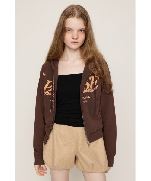SLY(スライ)の「2 SIZE LOGO HOODIE 2サイズロゴフーディー 秋服(パーカー・レディース・ライトブラック/ホワイト系その他2/ブラウン/レッド・1/2)」の22枚目の写真