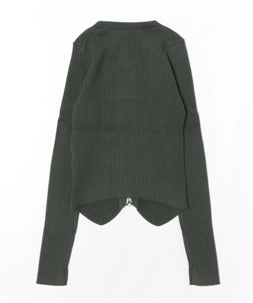 ALLSAINTS(オールセインツ)の「CRUZ DUAL ZIP RIBBED CARDIGAN | CRUZ DUAL ジップ リブ カーディガン(カーディガン/ボレロ・レディース・グリーン系その他・XS/M)」の8枚目の写真
