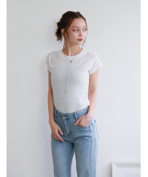 fifth(フィフス)の「テクスチャーカットソー(Tシャツ/カットソー・レディース・ホワイト/ブラック・M)」の11枚目の写真