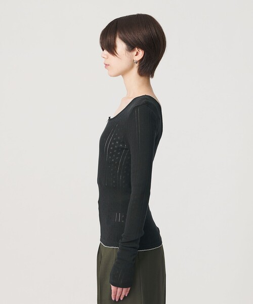 PALM(パーム)の「【別注】<PALM>バックオープン ロングスリーブカットソー(Tシャツ/カットソー・レディース・ブラック/レッド・FREE)」の10枚目の写真