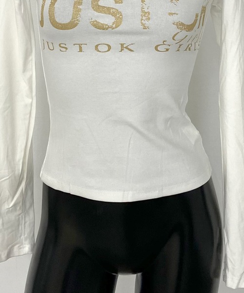 non-hedge（ノンヘッジ）の「スタッズロゴロンT（Tシャツ/カットソー・レディース・イエロー/ネイビー/グレー/オフホワイト・FREE）」の10枚目の写真