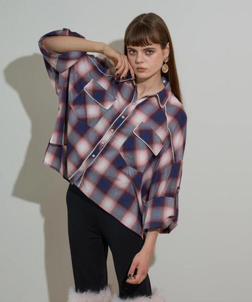 anna sui nyc(アナ スイ エヌ ワイ シー)の「anna sui nyc/アナ スイ エヌワイシー/チェックウエスタンシャツ(シャツ/ブラウス・レディース・ピンク/ブラック・F)」の8枚目の写真