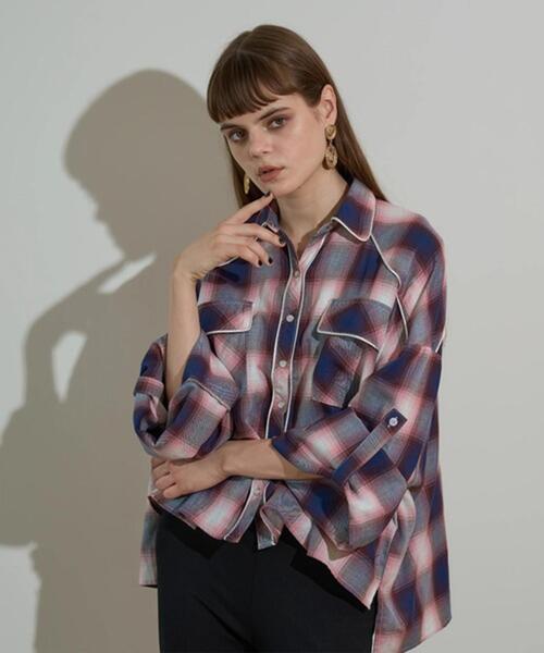 anna sui nyc(アナ スイ エヌ ワイ シー)の「anna sui nyc/アナ スイ エヌワイシー/チェックウエスタンシャツ(シャツ/ブラウス・レディース・ピンク/ブラック・F)」の9枚目の写真