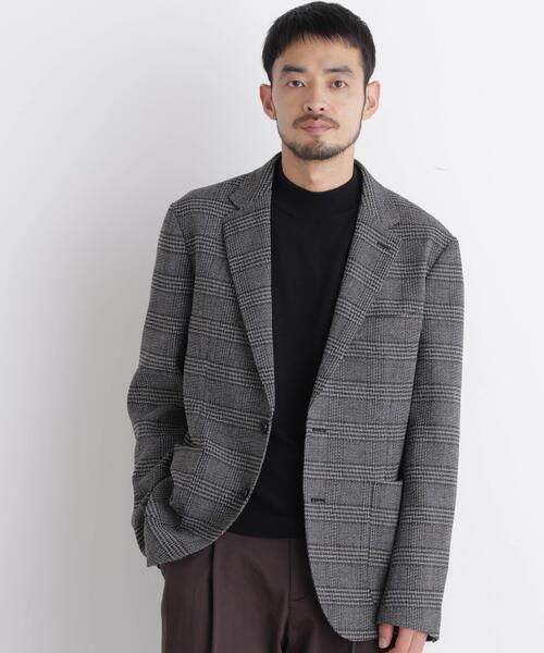 NANO universe(ナノユニバース)の「「DamerinoJacket」LANATEC(R) グレンチェックツイードジャケット(テーラードジャケット・メンズ・グレー・S/M/L)」の1枚目の写真