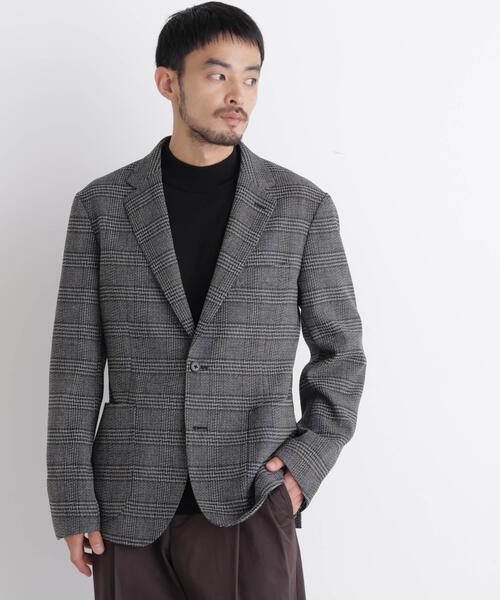 NANO universe(ナノユニバース)の「「DamerinoJacket」LANATEC(R) グレンチェックツイードジャケット(テーラードジャケット・メンズ・グレー・S/M/L)」の3枚目の写真