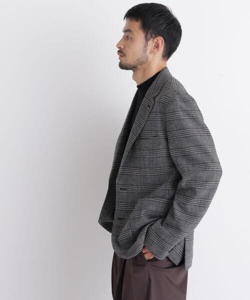 NANO universe(ナノユニバース)の「「DamerinoJacket」LANATEC(R) グレンチェックツイードジャケット(テーラードジャケット・メンズ・グレー・S/M/L)」の4枚目の写真