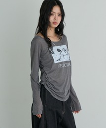 RAY CASSIN | ロゴシアーTシャツ(Tシャツ/カットソー)