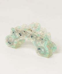HIKA（ヒカ）の「【HIKA】ペイズリーラインストーン バンスクリップ（バレッタ/ヘアクリップ）」