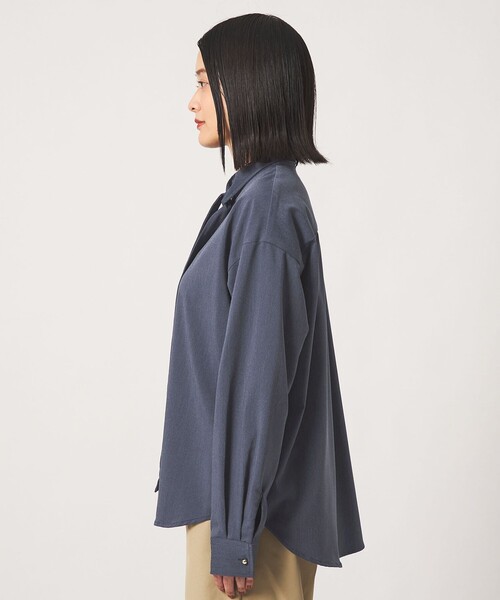 A DAY IN THE LIFE UNITED ARROWS(アデイインザライフユナイテッドアローズ)の「デニムライク ボウタイ バンドカラーブラウス <A DAY IN THE LIFE>(シャツ/ブラウス・レディース・ダークグレー/ライトブルー/ロイヤルブルー・FREE)」の7枚目の写真
