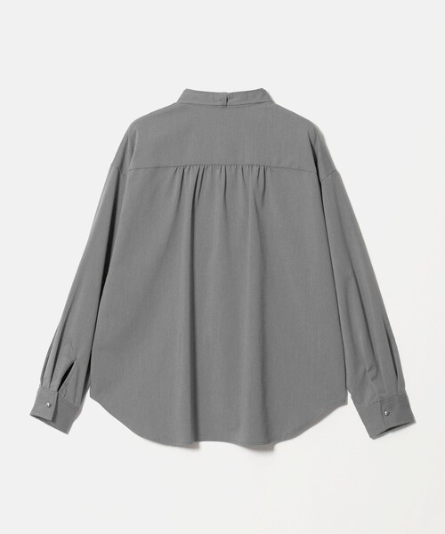 A DAY IN THE LIFE UNITED ARROWS(アデイインザライフユナイテッドアローズ)の「デニムライク ボウタイ バンドカラーブラウス <A DAY IN THE LIFE>(シャツ/ブラウス・レディース・ダークグレー/ライトブルー/ロイヤルブルー・FREE)」の9枚目の写真