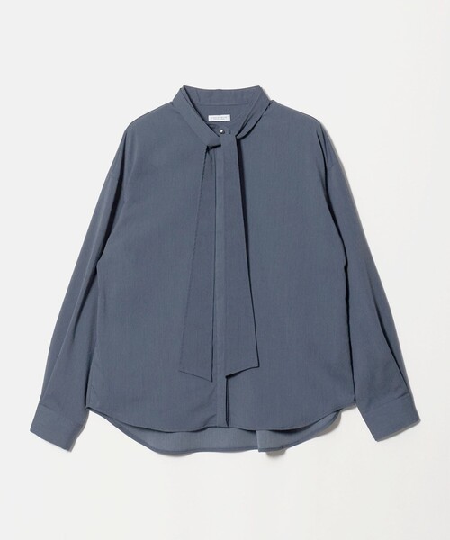 A DAY IN THE LIFE UNITED ARROWS(アデイインザライフユナイテッドアローズ)の「デニムライク ボウタイ バンドカラーブラウス <A DAY IN THE LIFE>(シャツ/ブラウス・レディース・ダークグレー/ライトブルー/ロイヤルブルー・FREE)」の19枚目の写真