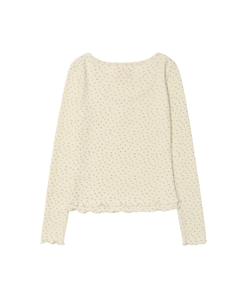 AMESWORLDWIDE（アメスワールドワイド）の「CLASSIC FLOWER HENLEY NECK LS TEE CREAM（Tシャツ/カットソー・レディース・その他・SMALL/MEDIUM）」の3枚目の写真