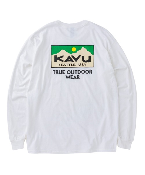 KAVU(カブー)の「KAVU/カブー Pocket 4C LS Tee/ポケット 4C ロングスリーブ Tシャツ(Tシャツ/カットソー・メンズ・グレー/ホワイト・LARGE/X-LARGE/MEDIUM)」の2枚目の写真
