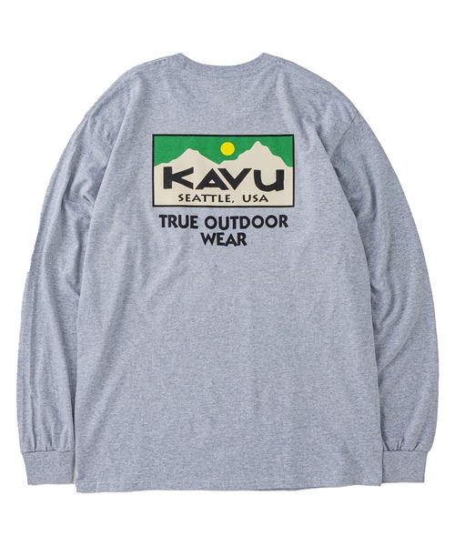 KAVU(カブー)の「KAVU/カブー Pocket 4C LS Tee/ポケット 4C ロングスリーブ Tシャツ(Tシャツ/カットソー・メンズ・グレー/ホワイト・LARGE/X-LARGE/MEDIUM)」の9枚目の写真