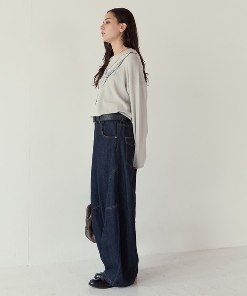 PBLIM(ページボーイリム)の「《UNISEX》トロンプルイユロンT(Tシャツ/カットソー・レディース・グレイッシュベージュ/ブラック・FREE)」の6枚目の写真