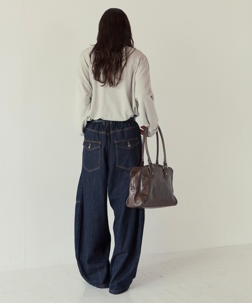 PBLIM(ページボーイリム)の「《UNISEX》トロンプルイユロンT(Tシャツ/カットソー・レディース・グレイッシュベージュ/ブラック・FREE)」の7枚目の写真