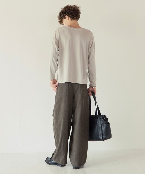 PBLIM(ページボーイリム)の「《UNISEX》トロンプルイユロンT(Tシャツ/カットソー・レディース・グレイッシュベージュ/ブラック・FREE)」の16枚目の写真