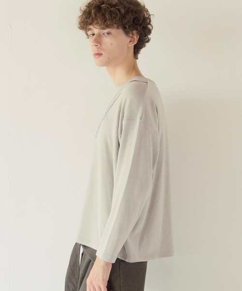 PBLIM(ページボーイリム)の「《UNISEX》トロンプルイユロンT(Tシャツ/カットソー・レディース・グレイッシュベージュ/ブラック・FREE)」の11枚目の写真