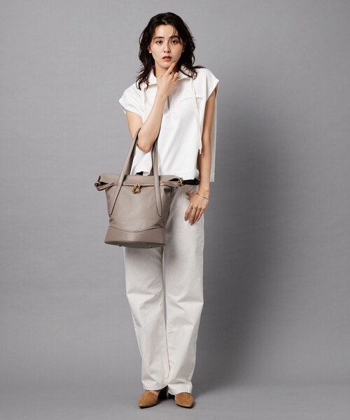 TOFF&LOADSTONE(トフアンドロードストーン)の「Wing tote (ウィング トート)(トートバッグ・レディース・ホワイト系/サンドベージュ/ブラック・00)」の21枚目の写真
