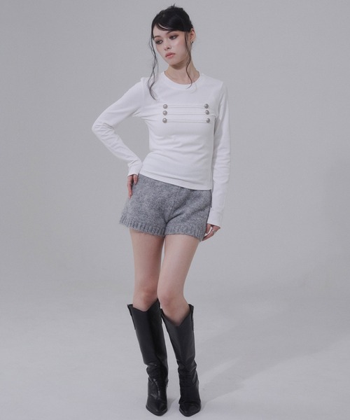 ENVYM(アンビー)の「ナポレオンデザインロンT(Tシャツ/カットソー・レディース・ネイビー/グレー/ホワイト・FREE)」の15枚目の写真