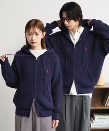 【U.S. POLO ASSN./ユーエスポロアッスン】別注 ジップアップ ショートニットパーカー