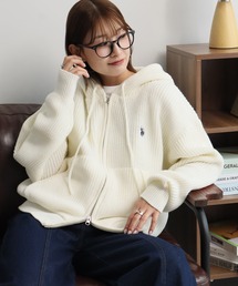 【U.S. POLO ASSN./ユーエスポロアッスン】別注 ジップアップ ショートニットパーカー