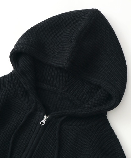 U.S. POLO ASSN.（ユーエスポロアッスン）の「【U.S. POLO ASSN./ユーエスポロアッスン】別注 ジップアップ ショートニットパーカー（ニット/セーター・メンズ・ブルー/レッド/ブラック/ネイビー/杢グレー/アイボリー・S/LL/M/L）」の14枚目の写真