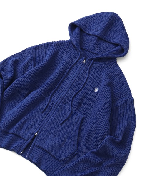 U.S. POLO ASSN.（ユーエスポロアッスン）の「【U.S. POLO ASSN./ユーエスポロアッスン】別注 ジップアップ ショートニットパーカー（ニット/セーター・メンズ・ブルー/レッド/ブラック/ネイビー/杢グレー/アイボリー・S/LL/M/L）」の11枚目の写真
