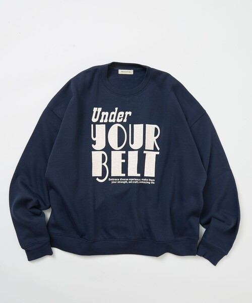 FREAK'S STORE(フリークスストア)の「限定展開 クラック加工ロゴ クルーネック スウェト(スウェット・メンズ・チャコールグレー/ベージュ/ネイビー/アッシュグレー・LARGE/MEDIUM/SMALL)」の4枚目の写真