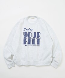 限定展開 クラック加工ロゴ クルーネック スウェト