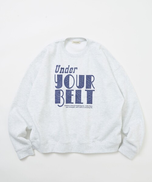 FREAK'S STORE(フリークスストア)の「限定展開 クラック加工ロゴ クルーネック スウェト(スウェット・メンズ・チャコールグレー/ベージュ/ネイビー/アッシュグレー・LARGE/MEDIUM/SMALL)」の2枚目の写真