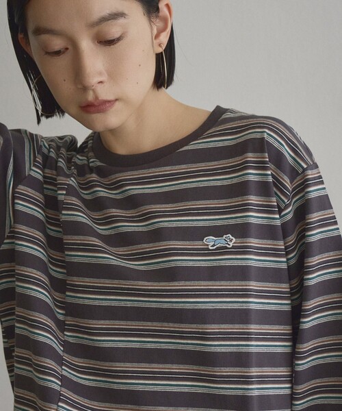PENNEYS（ぺニーズ）の「【Penneys（ぺニーズ）別注】マルチボーダー 切替デザインロンT（Tシャツ/カットソー・レディース・オフホワイト/ワインレッド/ダークグレー/ライトグレー・M/L）」の12枚目の写真