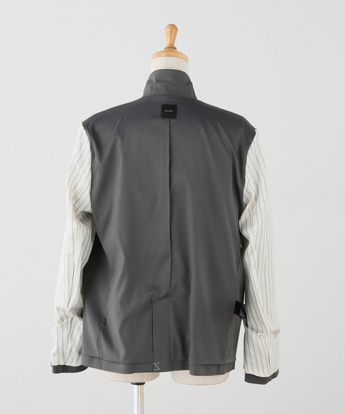 Spick & Span(スピックアンドスパン)の「《セットアップ可》サキソニーショートダブルジャケット(テーラードジャケット・レディース・ベージュ/チャコールグレー・36/38)」の8枚目の写真