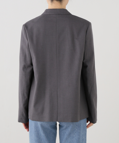 Spick & Span(スピックアンドスパン)の「《セットアップ可》サキソニーショートダブルジャケット(テーラードジャケット・レディース・ベージュ/チャコールグレー・36/38)」の14枚目の写真