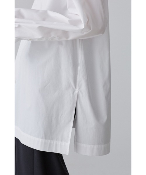 YLEVE(イレーヴ)の「BOURRIENNE × YLEVE / SUPIMA COTTON TYPEWRITER LONG SH / KAN(シャツ/ブラウス・レディース・ネイビー/ホワイト・0/1)」の12枚目の写真