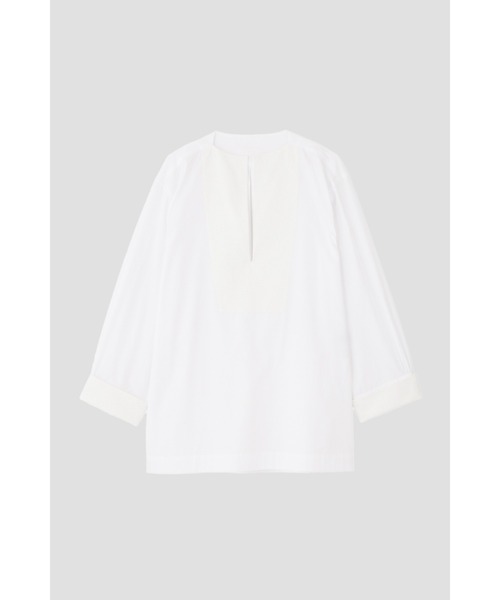 YLEVE(イレーヴ)の「BOURRIENNE × YLEVE / SUPIMA COTTON TYPEWRITER LONG SH / KAN(シャツ/ブラウス・レディース・ネイビー/ホワイト・0/1)」の13枚目の写真