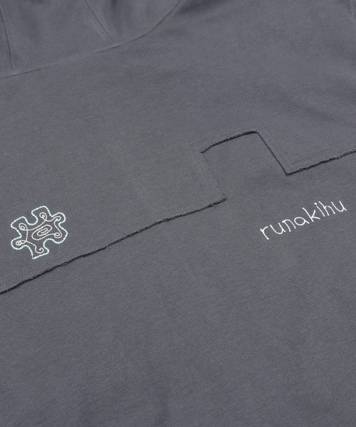 RuNaKi'Hu'(ルナキフ)の「WXJ058 コミチ 花柄配色フードジップアップ (CHARCOAL)(パーカー・レディース・その他・1/2)」の12枚目の写真