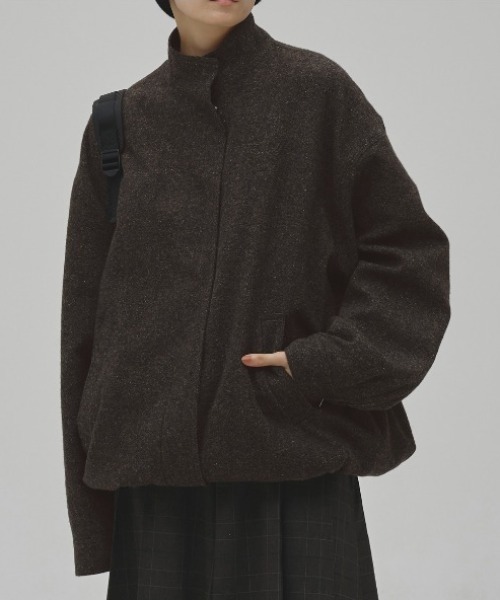 WEB限定】[TODAYFUL/トゥデイフル] スタンドカラー シルクネップ