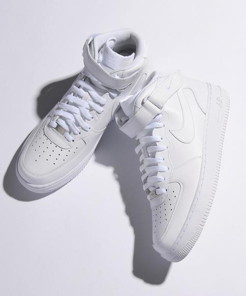 NIKE(ナイキ)の「<NIKE(ナイキ)> AIRFORCE 1 MID/スニーカー(スニーカー・メンズ・ホワイト・27cm/29cm/26cm/26.5cm/28cm/27.5cm)」の1枚目の写真